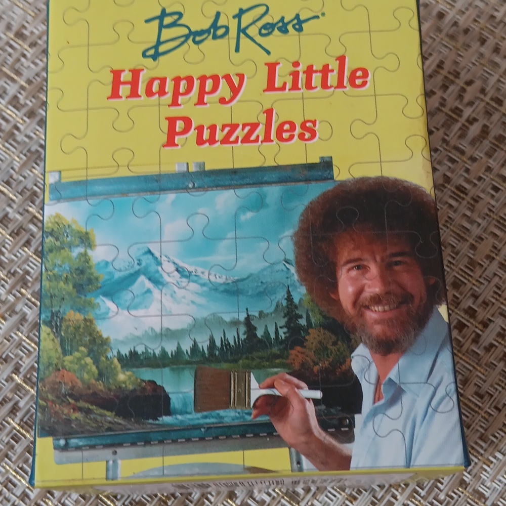 NEW.Bob Ross Little Puzzles,2 included and flip book.